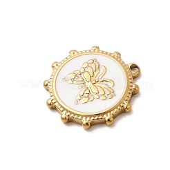 304 Stainless Steel Enamel Pendants&nbsp;STAS-B113-11G-02