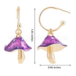 Enamel Mushroom Dangle Stud Earrings&nbsp;JE987A
