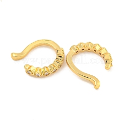Brass Micro Pave Cubic Zirconia Cuff Earrings&nbsp;EJEW-C104-138G