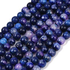 Natural Agate(Dyed & Heated) Beads Strands&nbsp;G-G079-A09-03
