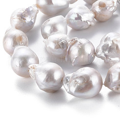 Natural Baroque Pearl Keshi Pearl Beads Strands&nbsp;PEAR-S019-04C