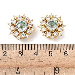 Brass Micro Pave Cubic Zirconia Beads&nbsp;KK-H526-15G-05