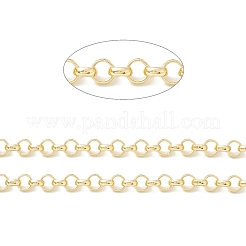 3.28 Feet Rack Plating Brass Rolo Chains&nbsp;X-CHC-B021-02G