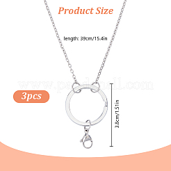 3Pcs 304 Stainless Steel Cable Chain Necklaces Making&nbsp;NJEW-DR00012