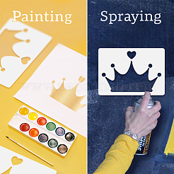 4Pcs 4 Styles PET Hollow Out Drawing Painting Stencils&nbsp;DIY-WH0669-062