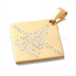 Christmas Ion Plating(IP) 304 Stainless Steel Pendants&nbsp;STAS-Z098-44G