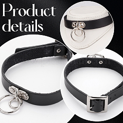 2Pcs Punk Rock Style Cowhide Leather Choker Necklaces&nbsp;NJEW-CL0001-40