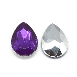 Acrylic Rhinestone Pointed Back Cabochons&nbsp;GACR-Q013-13x18-06