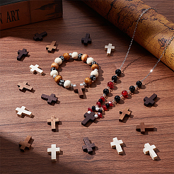 48Pcs 3 Colors Wooden Pendants&nbsp;WOOD-SC0002-27