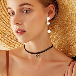 4 Pairs 4 Style Exquisite Plastic Imitation Pearl Beaded Dangle Stud Earrings&nbsp;EJEW-AN0002-09