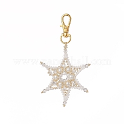 Handmade Loom Pattern Seed Beaded Pendant Decorations&nbsp;HJEW-MZ00005-02