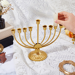 Iron 9-Branch Menorah Candle Holder&nbsp;AJEW-WH0696-763