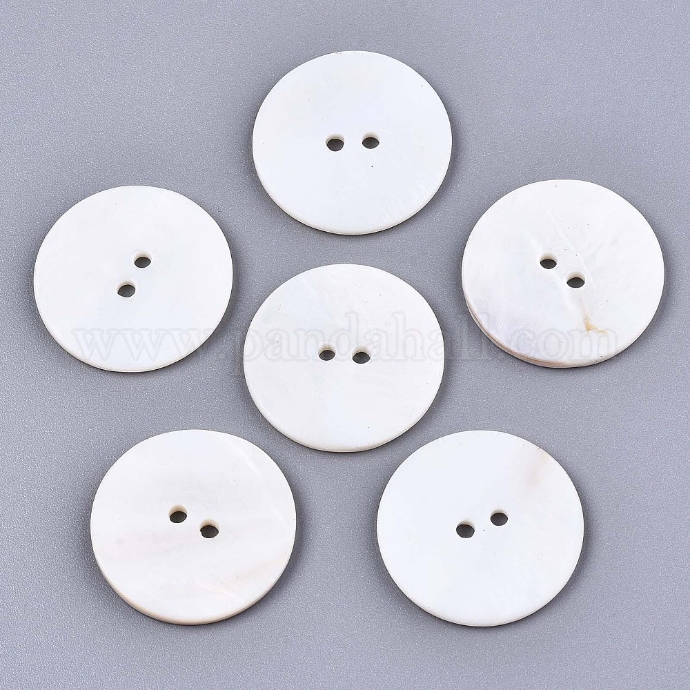 Wholesale 2-Hole Freshwater Shell Buttons - Pandahall.com