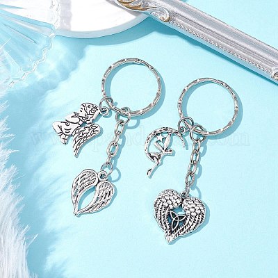 2Pcs Halloween Theme Alloy Keychains&nbsp;KEYC-JKC01051-1