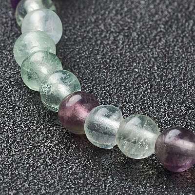 Natural Fluorite Beaded Stretch Bracelets&nbsp;BJEW-A117-A-38-1