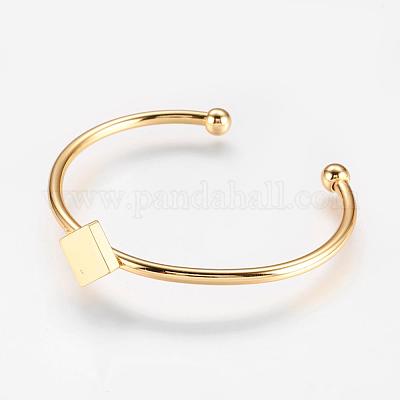 Brass Cuff Bangles&nbsp;BJEW-K153-02F-1