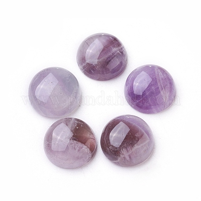 Natural Amethyst Cabochons&nbsp;G-A174-04A-12mm-1