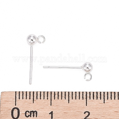 925 Sterling Silver Stud Earring Findings&nbsp;STER-S002-48-1