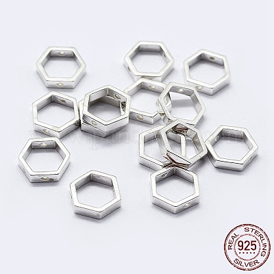 925 Sterling Silver Bead Frames&nbsp;STER-F036-12S-8.5x7.5-1