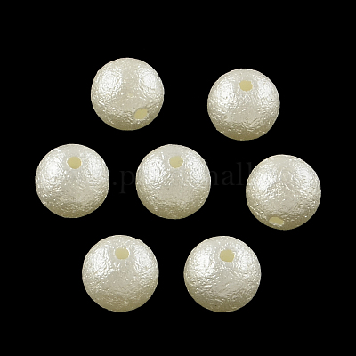Matte Round ABS Plastic Imitation Pearl Beads&nbsp;X-SACR-R880-8mm-Z24-1