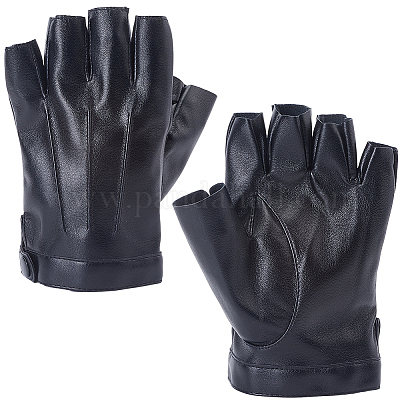 PU Leather Shalf-finger Gloves&nbsp;AJEW-CL0003-32-1
