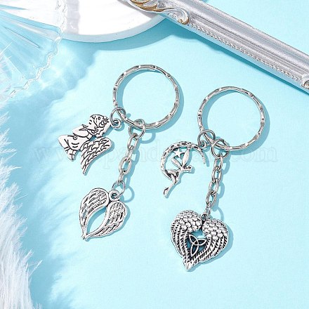 2Pcs Halloween Theme Alloy Keychains KEYC-JKC01051-1