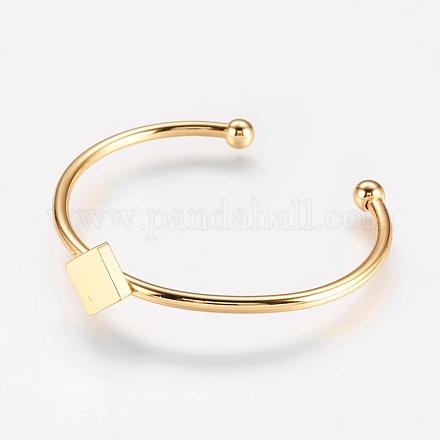 Brass Cuff Bangles BJEW-K153-02F-1