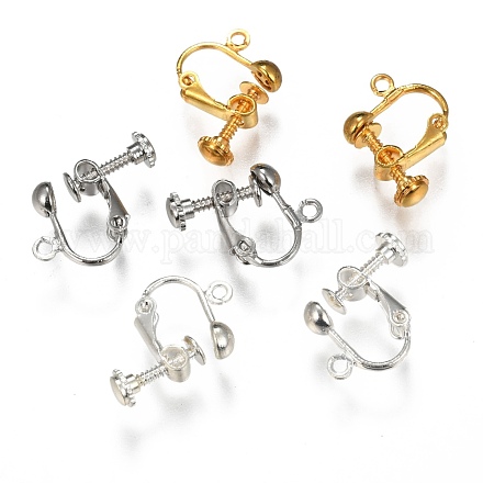 Brass Screw-Back Earring with Loop EC143-M-1