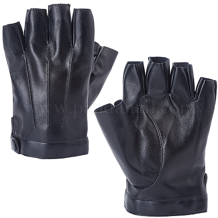 PU Leather Shalf-finger Gloves&nbsp;AJEW-CL0003-32-1