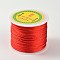 Round Polyester Braided Cords, with Metallic Thread, Red, 2mm, about 109.36 yards(100m)/roll