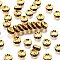Brass Rhinestone Spacer Beads, Cadmium Free & Lead Free, Grade A, Straight Flange, Golden Metal Color, Rondelle, Light Amethyst, 8x3.8mm, Hole: 1.5mm