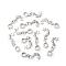 Alloy European Dangle Charms, Moon, Antique Silver, 31mm, Hole: 5mm