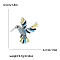 Enamel Pin, Alloy Rhinestone Brooch for Backpack Clothes, Bird, Golden, Platinum, 45x47mm