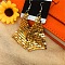 Sparkle Alloy Sequins Rectangle Dangle Earrings for Women, Gold