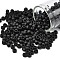 TOHO 6/0 Round Beads, Japanese Seed Beads, (49F) Opaque Frost Jet, 4mm, Hole: 1.5mm, about 7570pcs/pound