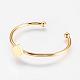 Brass Cuff Bangles&nbsp;BJEW-K153-02F-1