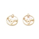 Rack Plating Brass Shell Pendants&nbsp;KK-A183-41G-1