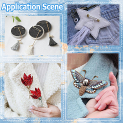 120Pcs 12 Styles Iron Brooch Findings&nbsp;IFIN-SP0001-31