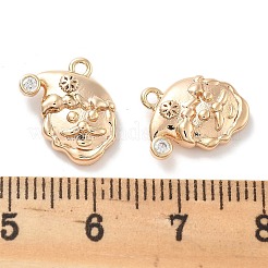 Brass Micro Pave Cubic Zirconia Pendants&nbsp;KK-M102-11G