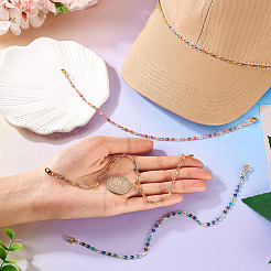 4Pcs 4 Colors Brass Enamel Curb Chain Bracelet Making&nbsp;AJEW-TA00032