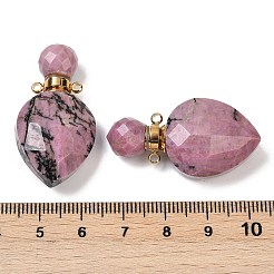 Faceted Natural Rhodonite Pendants&nbsp;G-A225-02G