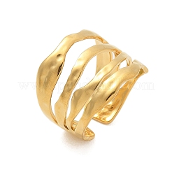 304 Stainless Steel Multilayer Open Cuff Rings for Women&nbsp;RJEW-Z077-01G-05