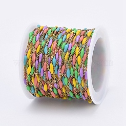 Handmade Enamel Beaded Chains&nbsp;CHS-I007-06G-06