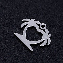 Tarnish Resistant 201 Stainless Steel Hollow Charms&nbsp;STAS-Q201-JN294-1