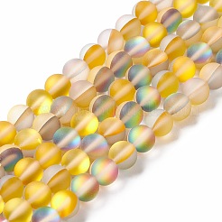 Synthetic Moonstone Beads Strands&nbsp;G-E573-01B-18