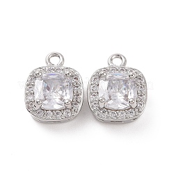 Brass Pendants with Clear Glass&nbsp;KK-E068-VF209