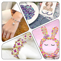 1000Pcs 10 Colors Baking Paint Pearlized Glass Imitation Pearl Round Beads&nbsp;HY-SP0001-01C