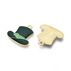 Saint Patrick's Day Alloy Enamel Pendants&nbsp;ENAM-T023-10B