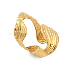 Irregular 304 Stainless Steel Open Cuff Rings&nbsp;RJEW-M070-01G