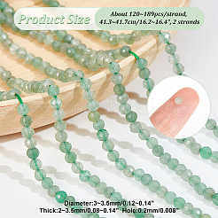 2 Strands Natural Green Aventurine Beads Strands&nbsp;G-NB0005-02